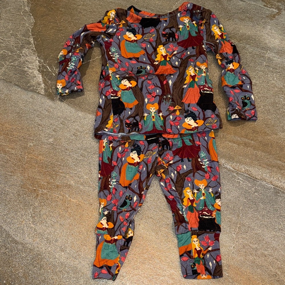 Posh Peanut Hocus Pocus Sanderson Sisters Bamboo pajamas 6-12m